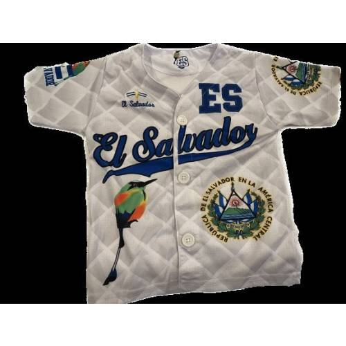 Kids El Salvador Baseball Style Shirts- Camisas Salvadorenas Para Ninos-Kids Gift- Birthday Gift- El Salvador- Kids El Salvador Soccer Shirt