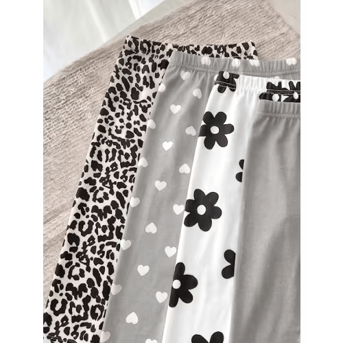 4pcs girls baby leggings cute floral style soft fabric - Temu