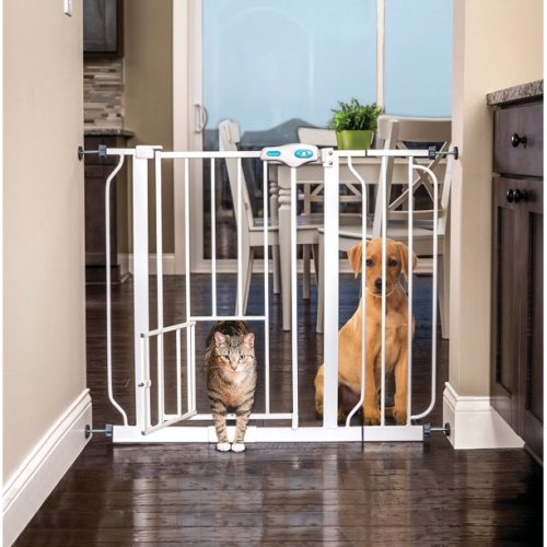 Carlson Pet Products 31.25"H Metal Dog Gate, White