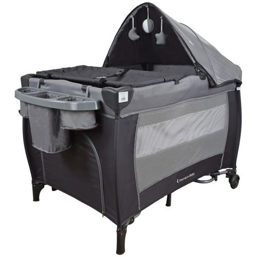 Corral Cuna Mecedora Bebé Premium Baby Napoles Gris"