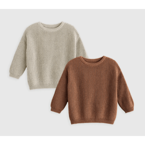 Fisherman Tunic Sweater 2-Pack | Beige/Ginger