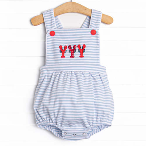 Cape Cod Catch Applique Sunsuit, Blue
      
      
      
        –
        Stitchy Fish