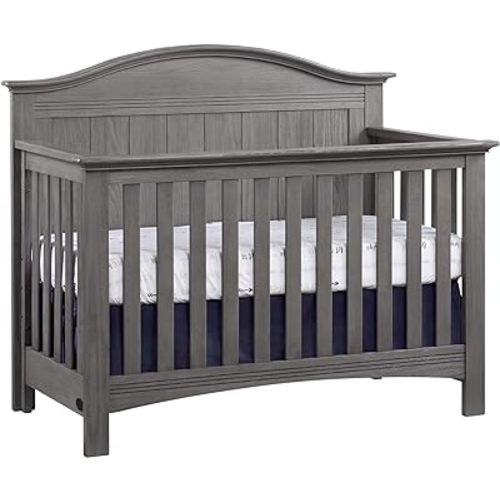 Soho Baby Chandler Premium 4-in-1 Convertible Crib, Graphite Gray, GreenGuard Gold Certified