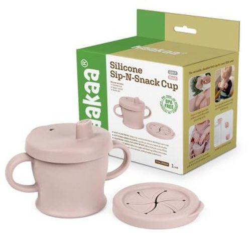 Haakaa Silicone Sip-N-Snack Cup 8 oz Blush
