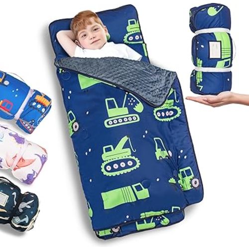 Primlect Toddler Nap Mat with Pillow, Thickened Extra Large Sleeping Bag