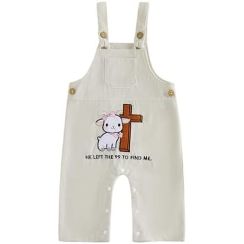 Infant Boy Girl Overalls Gender Neutral Baby Solid Color Clothes Suspender Pants