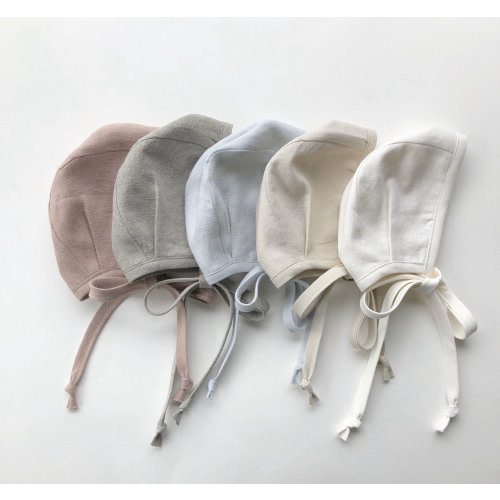 Natural linen bonnets/ Gender neutral bonnet, Brimless Bonnet, Sun Bonnet, Baby Bonnet, Baby Hat, Cotton Hat, Linen Bonnet, Baby Girl Bonnet