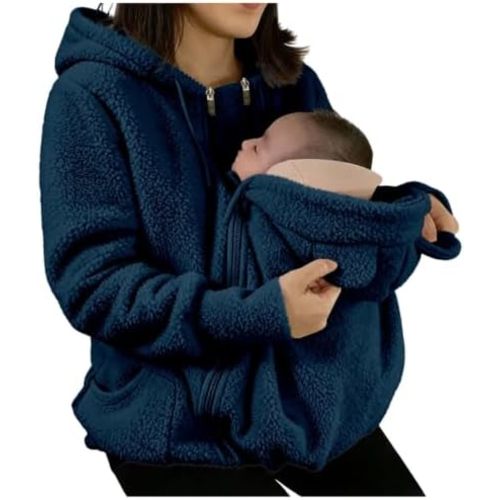 Little Snug Fleece Baby Carrier Jacket Kangaroo Hoodie for Mom and Baby