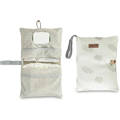 HAMUR Baby Diaper Bag Organizer – Travel-Friendly, Compact & Foldable | Stroller Pouch for Newborn Essentials – Must-Have for Boys & Girls (Leaves)