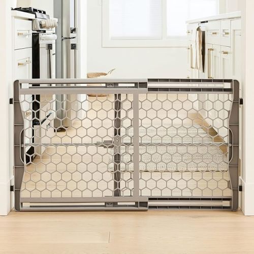 Regalo Safety 28"-42" Extra Wide Expandable Baby Gate for Doorways & Bottom of Stairs, Pressure Mounted Safety Gate for Babies, Toddlers & Pets, Tested & Safe for 30 Years, American Designed and Owned