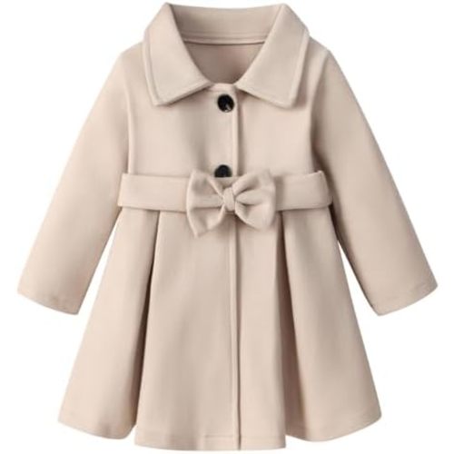 Toddler Baby Girl Clothes Jacket Coat Long Sleeve Solid Color Buttons Dress Coat Fall Winter Outfit