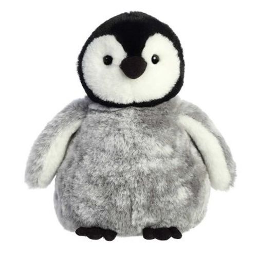 Aurora Small Pippy Penguin Holiday Festive Stuffed Animal Gray 8.5"