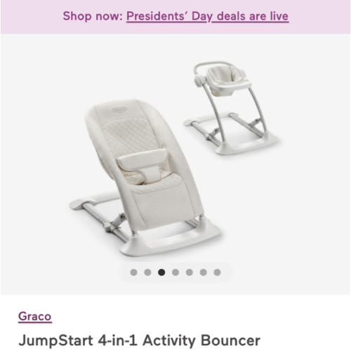 Graco Jumpstart 4-in-1 Activity Bouncer - Wren