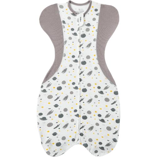 KIDIRA Swaddle for Newborns, Baby Swaddles 0-3 Months 5-13lb, Arms Up Swaddle 0-3 Months Newborn with Moisture-Wicking Fabric, Promotes Healthy Hip Development, 2-Way Zipper, 1Pack(Spaceships)