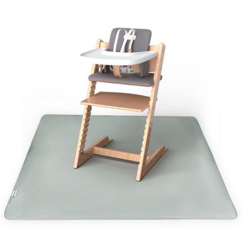 Tiny Twinkle Mess-Proof Splat Mats for Under High Chairs or Table Cover for Art Projects for Baby and Toddler (51" x 51", Sage)