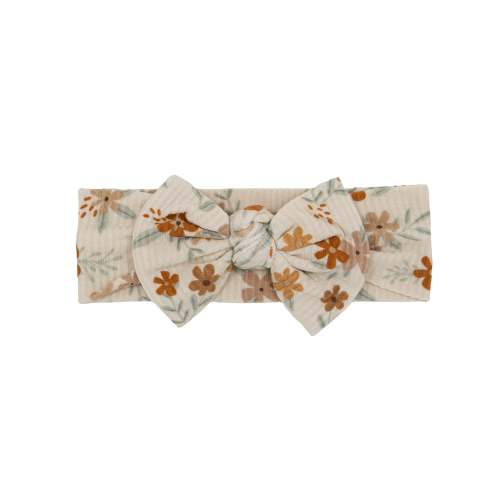 Autumn Floral Small Ribbed Bow – Brave Little Ones