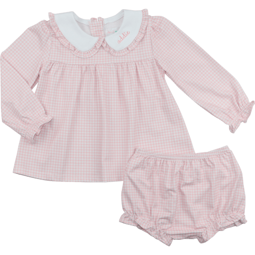 Pink Gingham Knit Diaper Set – Cecil & Lou