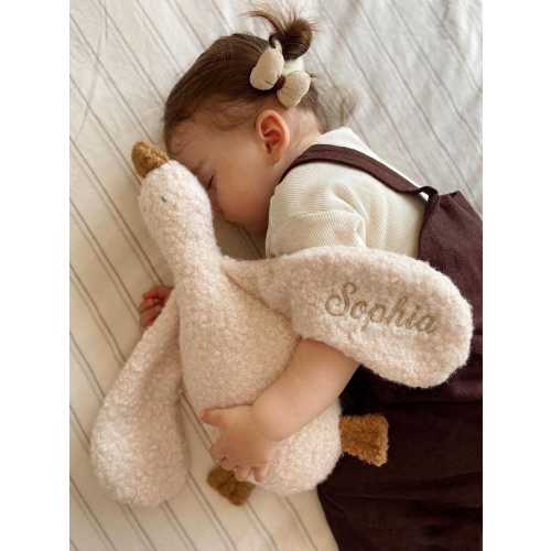 Personalized Embroidered Duck Sleep Companion for Baby & Toddler