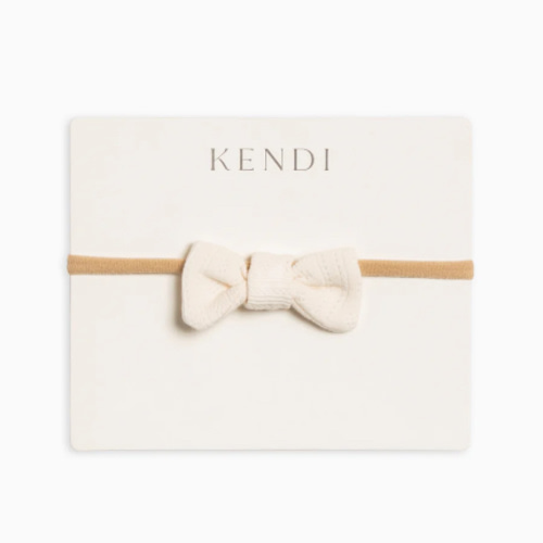Brushed Back Pointelle Dainty Bow