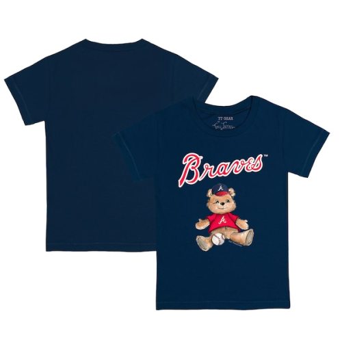 Atlanta Braves Tiny Turnip Infant Teddy Boy T-Shirt - Navy
