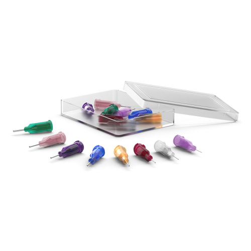 JBC Tools ND-KS Set of 16 Steel Dispensing Needles for DPM Manual Solder Paste Dispenser - Contains 2 Each of 18 Gauge to 30 Gauge Needles