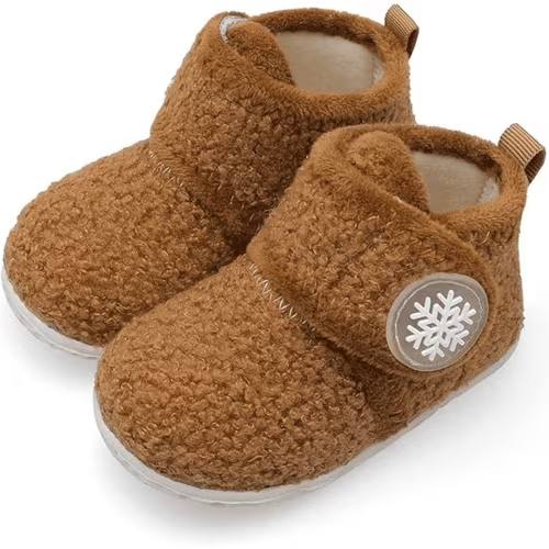 Barerun Baby Booties Girls Boys Infant Slippers First Walkers Shoes Warm Socks Newborn Crib Shoes 4.5-5