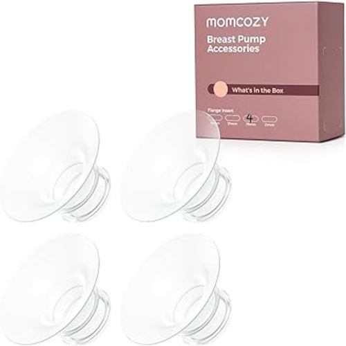 Momcozy Original Replacement Accessories for M5| M6| M9, Food-Grade Silicone & BPA Free, Original Breastfeeding Parts, Inserts 19mm, 4 Pack