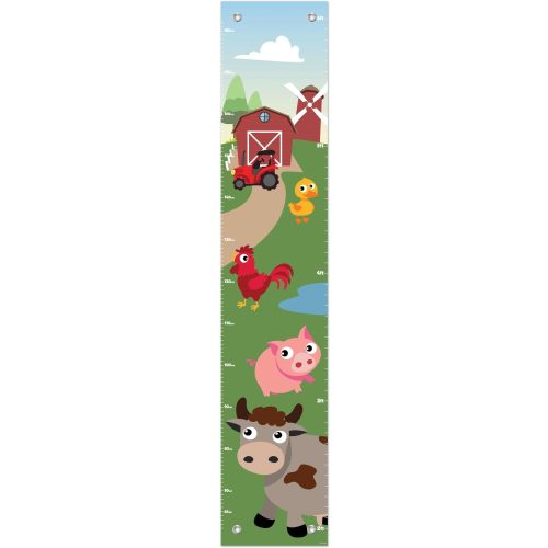 Wall Decor for Toddler Down on The Farm Barnyard Animals Growth Chart for Kids Growth Chart