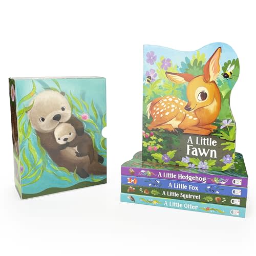 Animal Board Book Set - 5 Shaped Animal Books and Slipcase