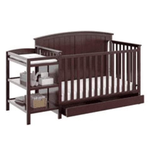 Storkcraft Steveston 5-in-1 Convertible Baby Crib & Changer, Espresso