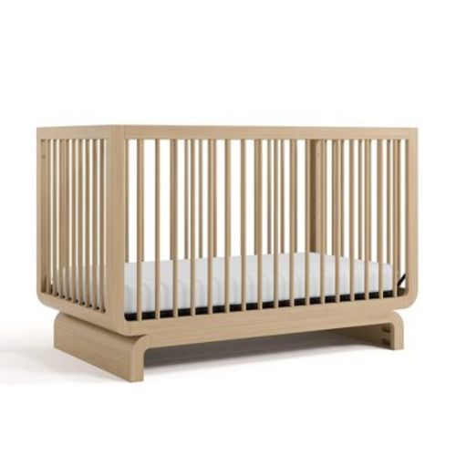 Storkcraft Santorini 5-in-1 Convertible Crib with Toddler Guardrail Driftwood