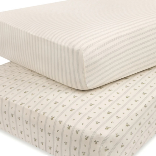 Linear Berry Crib Sheet Set | 100% plush jersey cotton knit – Ely's & Co.