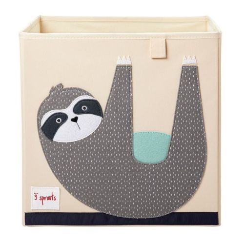 3 Sprouts Toy Storage Cube - 13" - Sloth