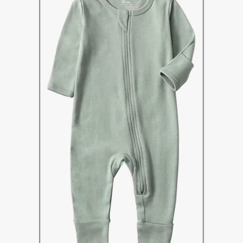 O2 BABY Baby Boys Girls Organic Cotton Zip-Front Sleeper Pajamas, Footed Sleep 'n Play