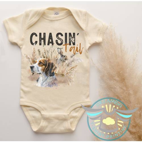 Rabbit Hunting Onesies® Chasing Tail Onesies® Rabbit Hunter, Beagle Onesies® Country Boy, Trendy, Cute, Baby Gift, Little Hunting Buddy, Dog