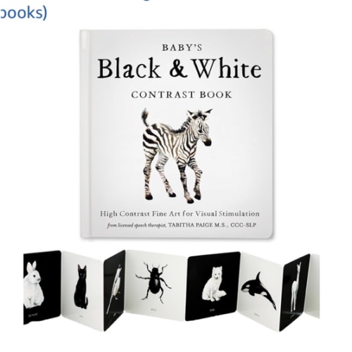 Baby's Black and White Contrast Book: High-Contrast Art for Visual Stimulation at Tummy Time (Tabitha Paige Children's Book Series)