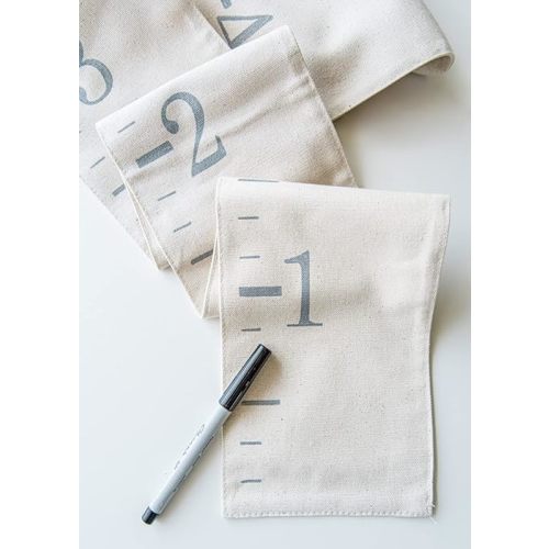 Canvas Growth Chart Ruler Fabric Natural