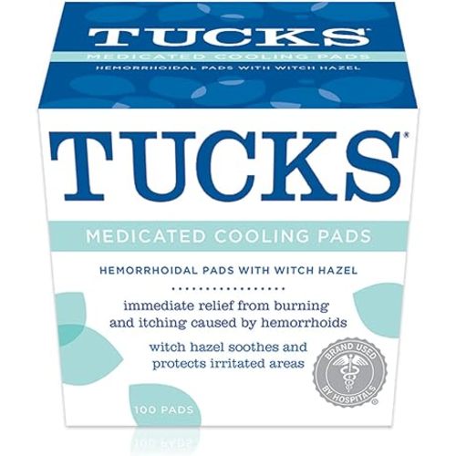 Tucks Medicated Cooling Pads - 100 ct, Pack of 4