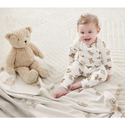 St. Jude Teddy Bear Intarsia Baby Blanket