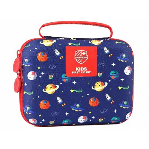 Swiss Safe First Aid Kit for Kids 246 Pieces - for Travel, Home & Car Emergency Kit, Baby & Toddler First Aid, Small Portable Kit with Mini Bag