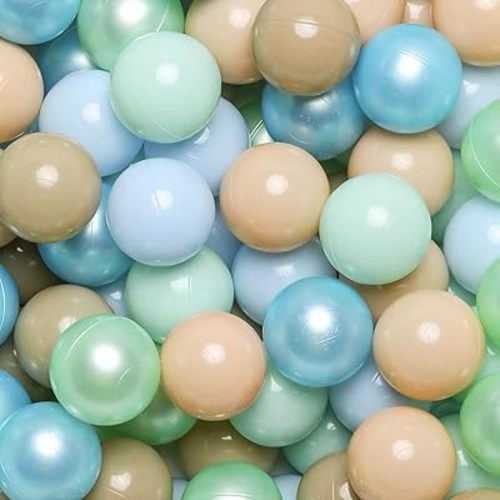 Realhaha Ball Pit Balls 50 100 200 500 Play Balls Plastic Balls for Baby Girls Toddlers Kids Play Tent Pool Playhouse Playpen Party Decoration