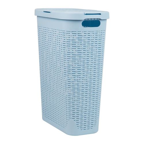 Mind Reader 40 Liter Hinged Lid Slim Laundry Hamper