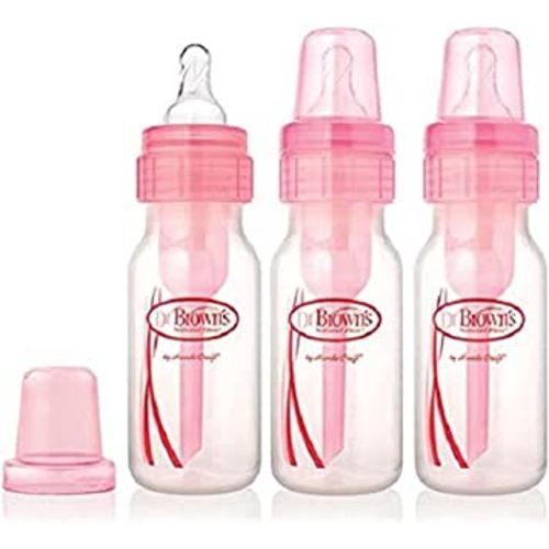 Dr. Brown's Options Narrow Pink Bottles, 3 pack, 4 ounce