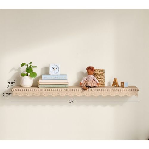 Marlowe Scallop Wood Beaded Shelf | Pottery Barn Kids - 37 in