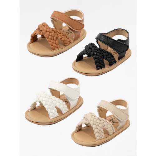 Braided Cross-Front Baby Sandals