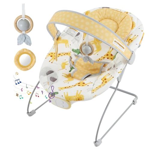 Portable Baby Bouncer for Infants,Foldable Baby Bouncer Seat,0-6M,0-20lb