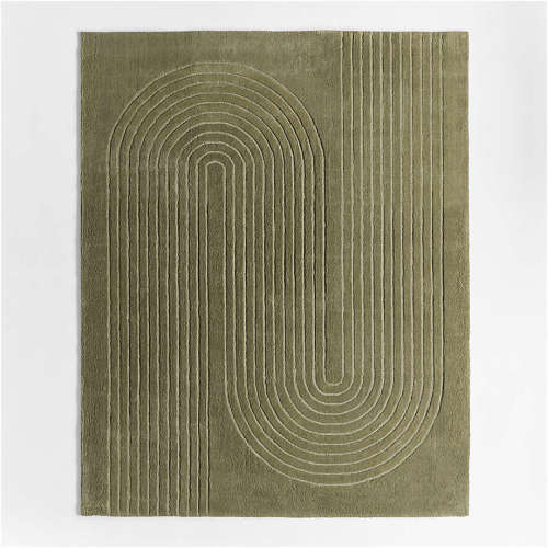 Geo Carved Verte Green Kids Performance Area Rug 8'x10'