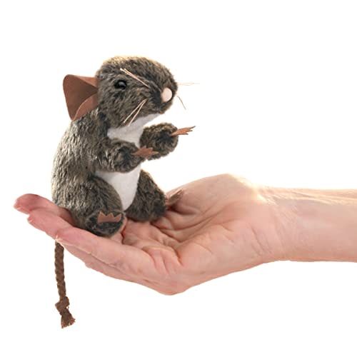 Folkmanis Mini Field Mouse Finger Puppet, Brown