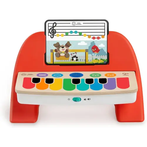 Baby Einstein Cal’s First Melodies Magic Touch Wooden Piano Musical Baby Toy, Ages 6-36 Months
