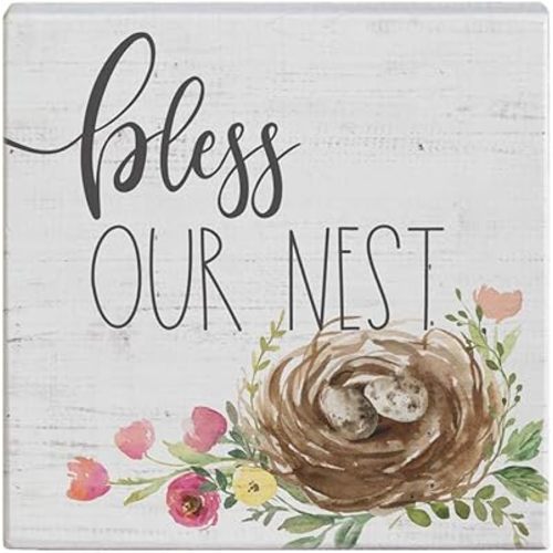 Simply Said, INC Small Talk Squares 5.25" Wood Sign STS1299 - Bless Our Nest